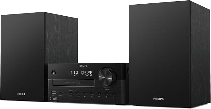 Philips TAM4555M2 Micro Hi-Fi System   100W, Bass Reflex Speakers, DAB+/FM, CD, USB, Audio-in, Bluetooth 5.4, Auracast, Remote Control, Digital Sound Presets, Eco Packaging