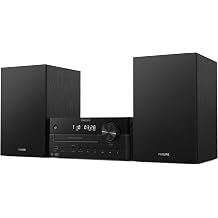 Philips TAM4555 Micro Hi-Fi System - 100W Bass Reflex DAB+/FM CD USB Audio Input Bluetooth 5.4 Auracast Remote Control Digital Sound Presets Eco Packaging