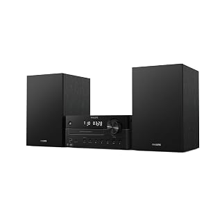Philips TAM4555M2 Système de microchaîne Hi-FI – 100 W, Enceintes Bass Reflex, Dab+/FM, CD, USB, entrée Audio, Bluetooth 5.4, Auracast, télécommande, préréglages Audio numériques - Les Beatles, Paul McCartney, John Lennon, RIngo Starr, George Harrison