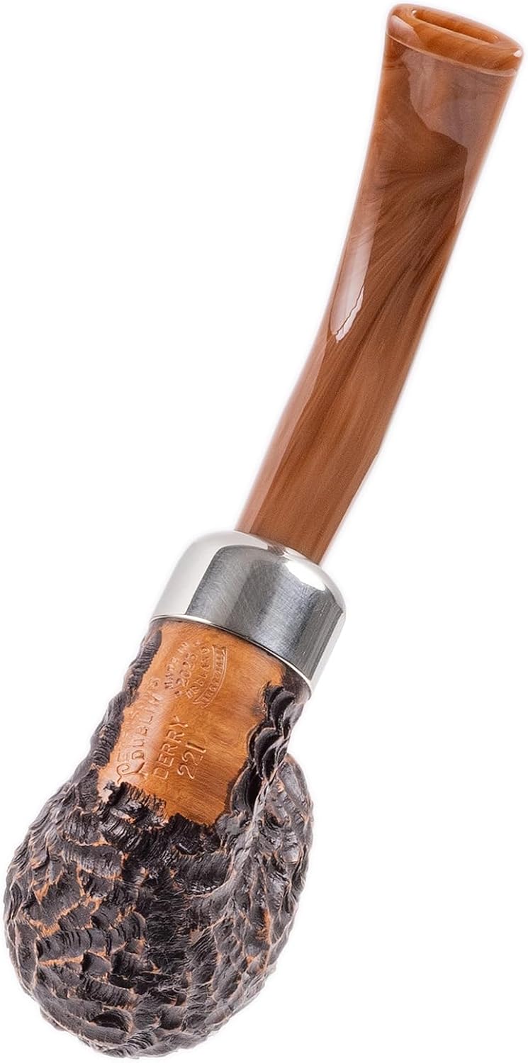 Peterson Pipes Derry Series - Army Mount Handmade Irish Wood Briar Pipe, 3mm (221 Bent Billiard)