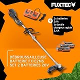 FUXTEC Débroussailleuse Batterie FX-E2MSSET • 2x20V • Coupe 25,5 à 35 cm - 2
