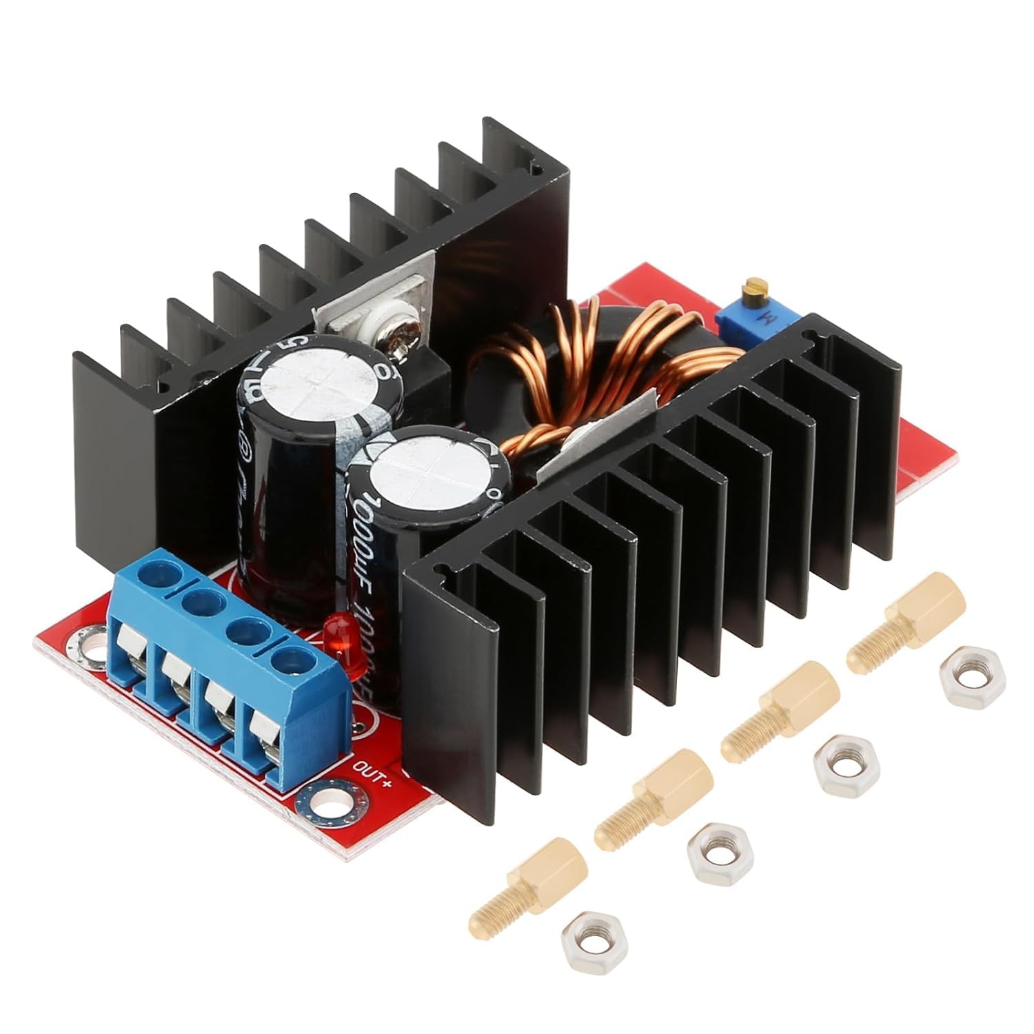 QBM 150W DC-DC Step Up Voltage Converter Module, 10-32V to 12-35V, Blue Power Supply Board with Heat Sink-image-35
