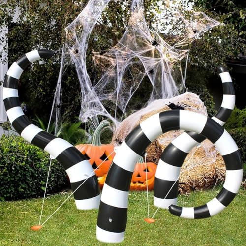 Ver de sable gonflable Halloween géant et résistant pour pelouse extérieur - 7