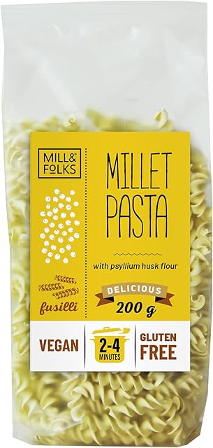 Mill & Folks Millet Pasta Fusilli 200g | Vegan & Gluten-Free