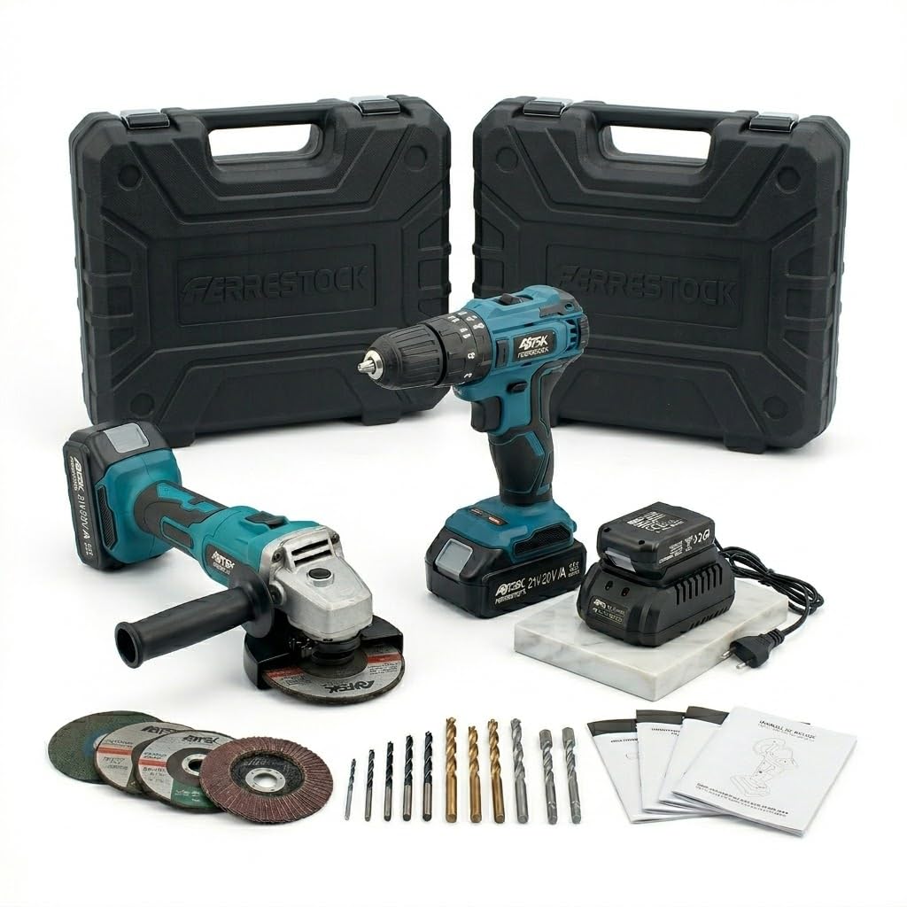 KIT AMOLADORA-TALADRO-BAT.4.0AH HQ FSK