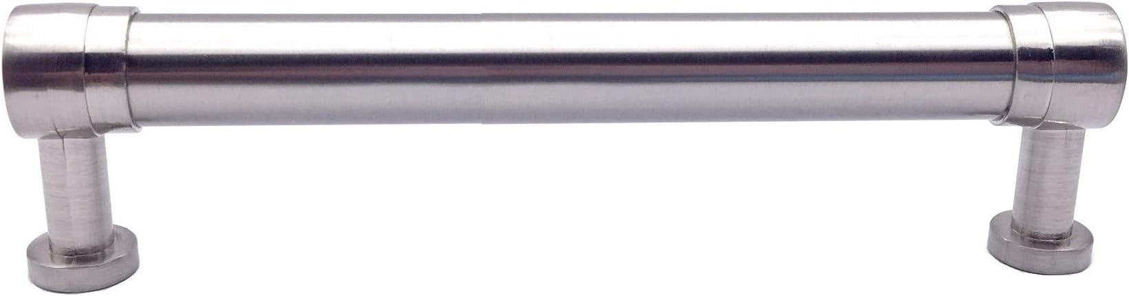 LynnsGraceland 5.5" C-C (5-1/2 Inches Centers) Brushed Nickel Steel Cabinet Pull Handle Knob Drawer Pull Handle Dresser Pulls Kitchen Handles Hardware 5 1/2” 140 mm Centers