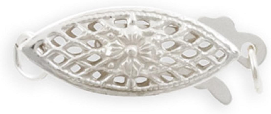 4 Qty. Large Oval Filigree Pearl Multi-Strand Clasp (16x6mm).925 Sterling Silver by JensFindings