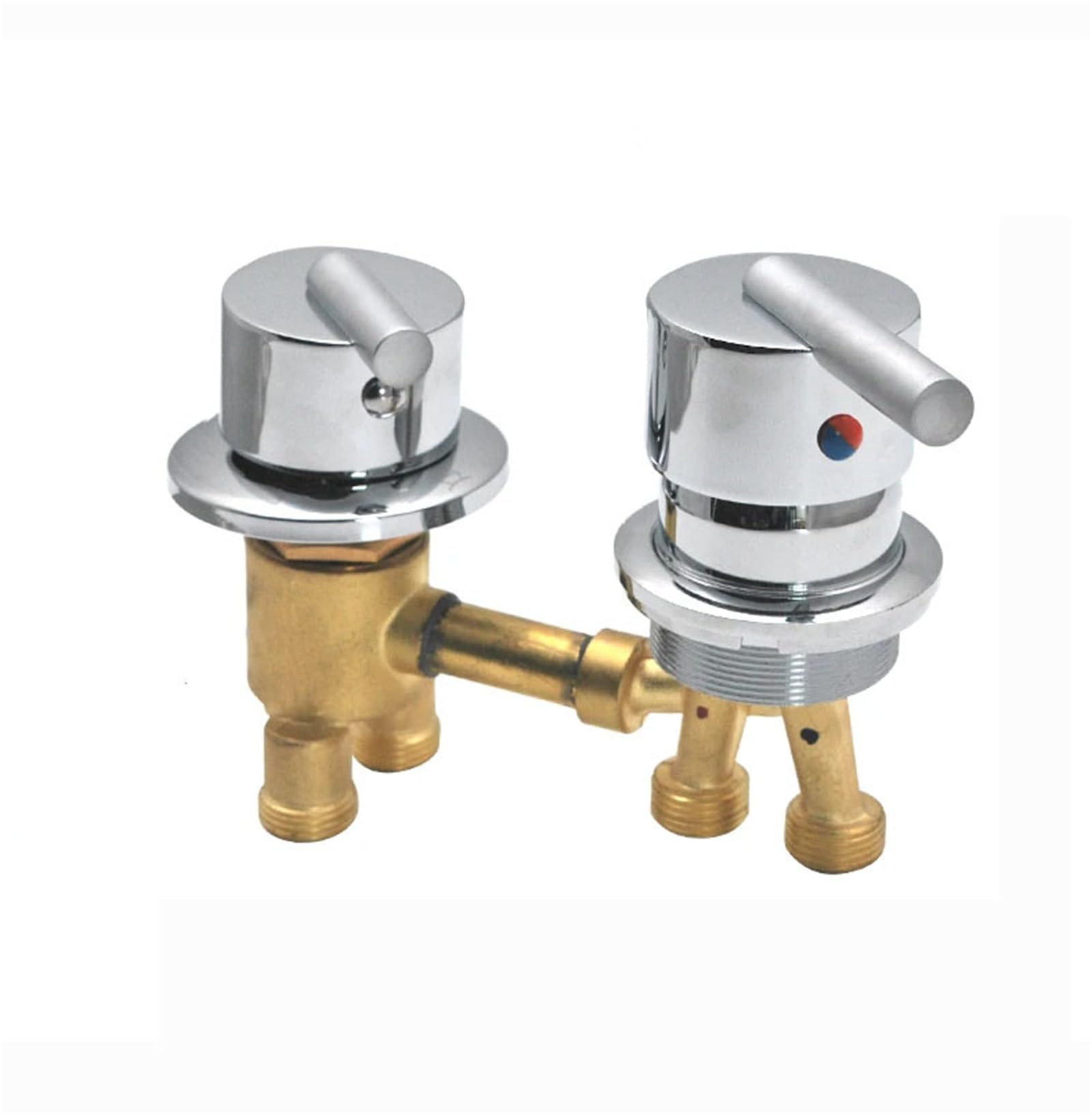 Grifo de bañera de latón de 2/3 vías, grifos de baño con 10 cm, 12,5 cm, mezclador de baño para cabina o Hammam (2 vías, 10 cm)