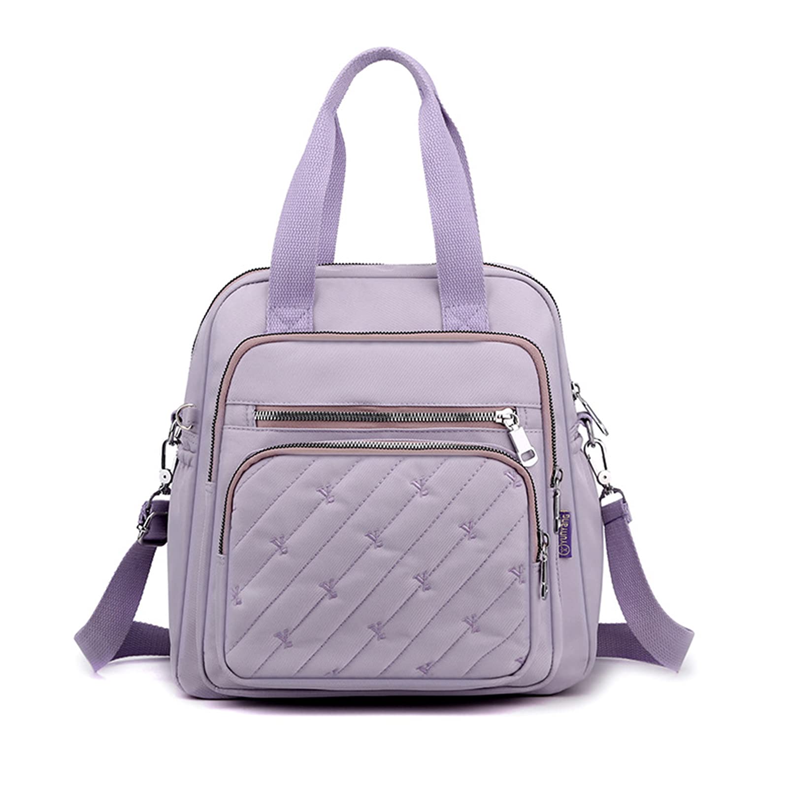 Sac à Dos Mode Sac D'épaule Femme Sac à Main avec Port de Chargement USB Nylon Sac Bandoulière Daypack pour Travail Voyage école Usage Quotidien