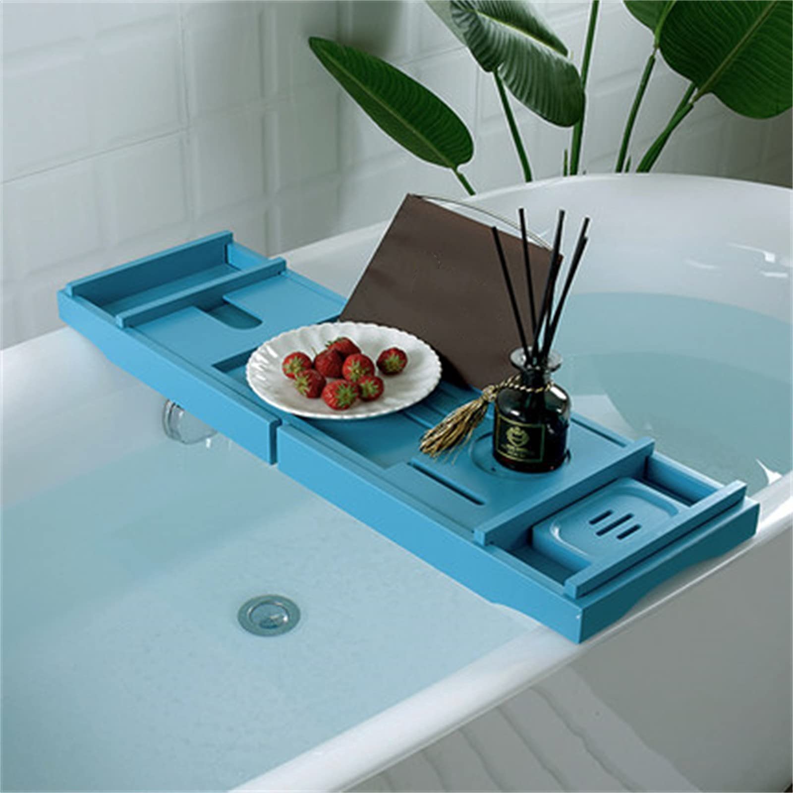 Bandejas para bañera, Bandeja para bañera, Bandeja Azul para bañera, Bandeja retráctil para bañera de Hotel, Bandeja para remojo (Color: 3, tamaño: 75-110 x 23 cm)
