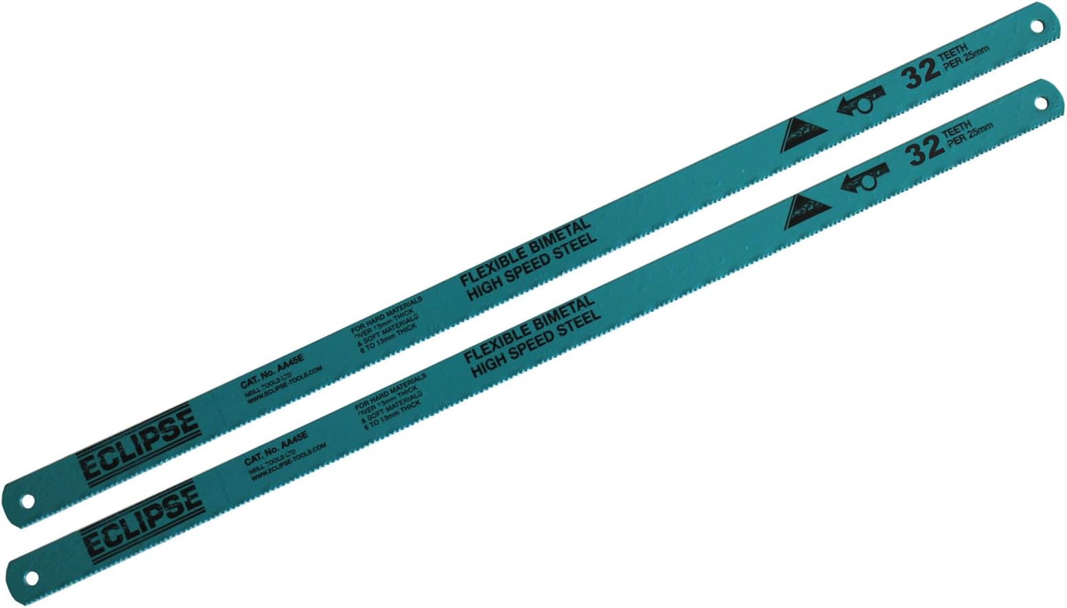 5 x Eclipse Plus 30 Hacksaw Blades 24 TPI BiMetal Flexible High Speed