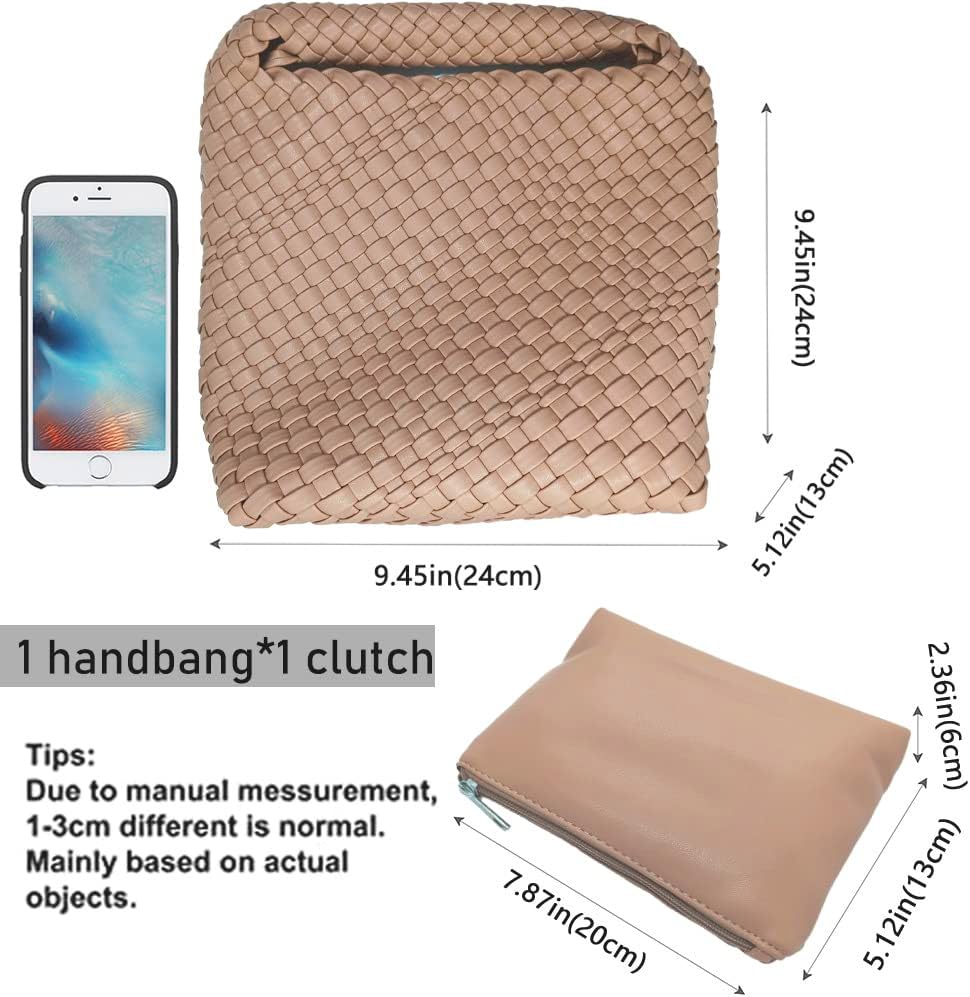 Woven Leather Bags for Women Knoted Women Handbag Designer Shoulder Bucket Purse Handmade Fashion Tote Hobo Bag Small - Image 5