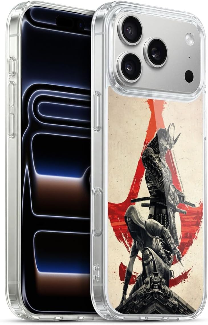 Head Case Designs Officially Licensed Assassin's Creed Yasuke and Naoe Shadows Graphics Gel Case [Military Grade Protection] Compatible with Apple iPhone 17 Pro Max
