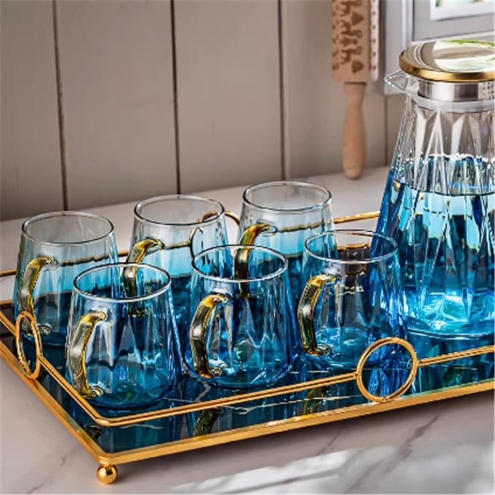 Trinkgeschirr Glas-Kaltwasserkessel, Wasserbecher, Wasserkocher | Obst-Teekannen-Set