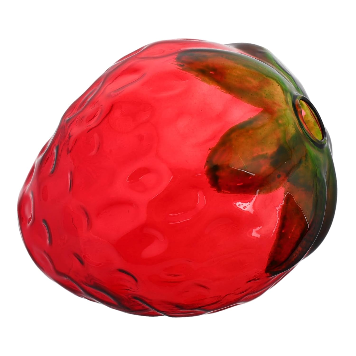 UTHCLO Cute Strawberry Shaped Glass Cup for Juice Tea and Coffee Reusable Drinkware for and Fruit-themed Events
