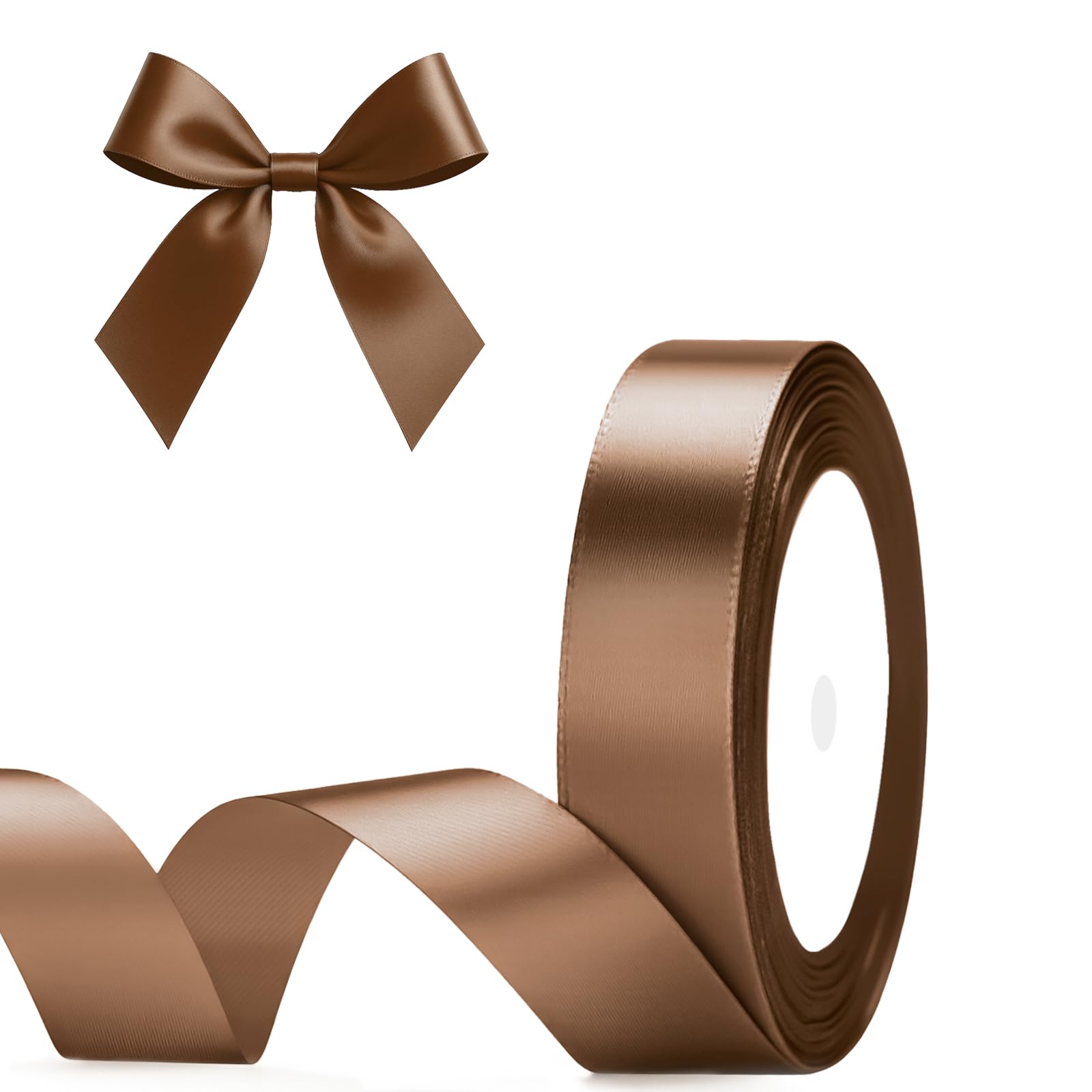 G2PLUS Baby Pink Satin Ribbons 10mm: Thick Fabric Gift Wrap Ribbons for Crafting, Party Decoration, 22m — view 75