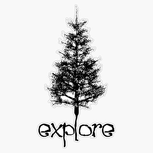 Calcomanía de vinilo impermeable Explore Tree para coche, laptop, ventana, 5 pulgadas