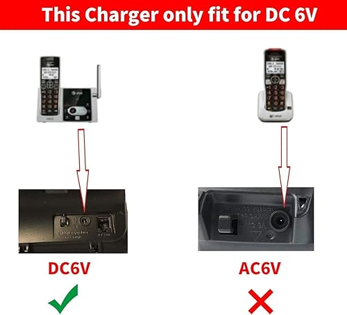 Miniatura 2 de UpBright Adaptador de 6V CACC compatible con AT&T Vtech VTPL VT04UUS06040 VT05UUS06040 RJ-AS060400U001 26-360040-4UL-128 S003AKU0600040