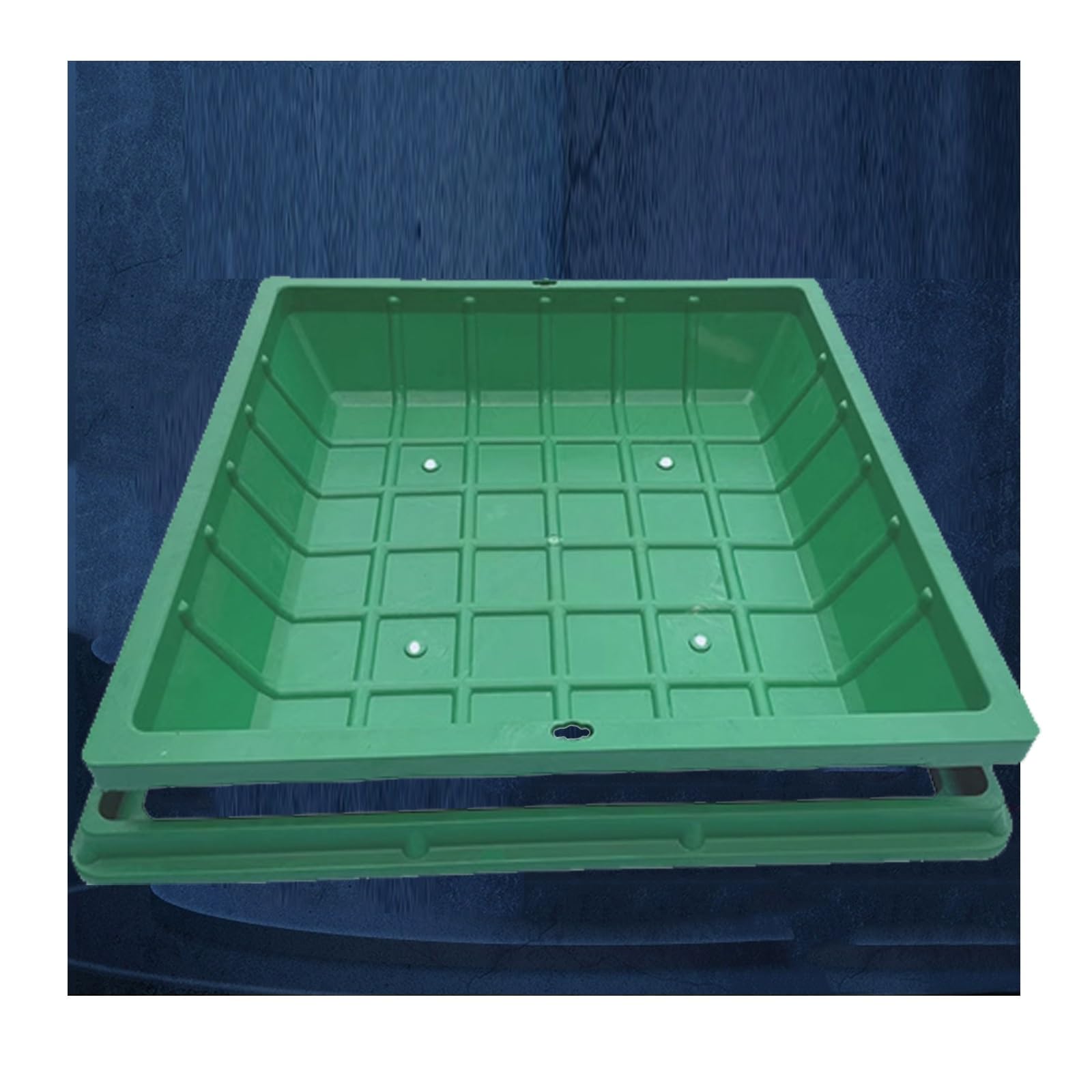KLGFBDC Septic Tank Lid & Frame - Square Manhole Cover for Yard Round Drain Well Covers Recessed Sewage Access 15.7"x15.7" (B40*40CM)& Weatherproof