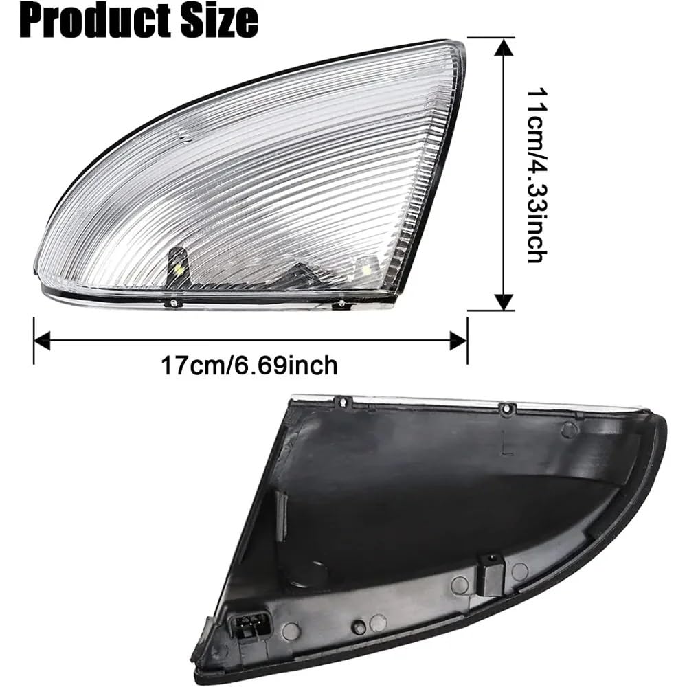 Generico Laterale Per Dodge Per Ram 1500 2014-2018 3 Pin Specchietto Retrovisore Laterale Indicatore Direzione Lampada 68064949AA 68064948AA Segnalelaterale(Right Passenger)