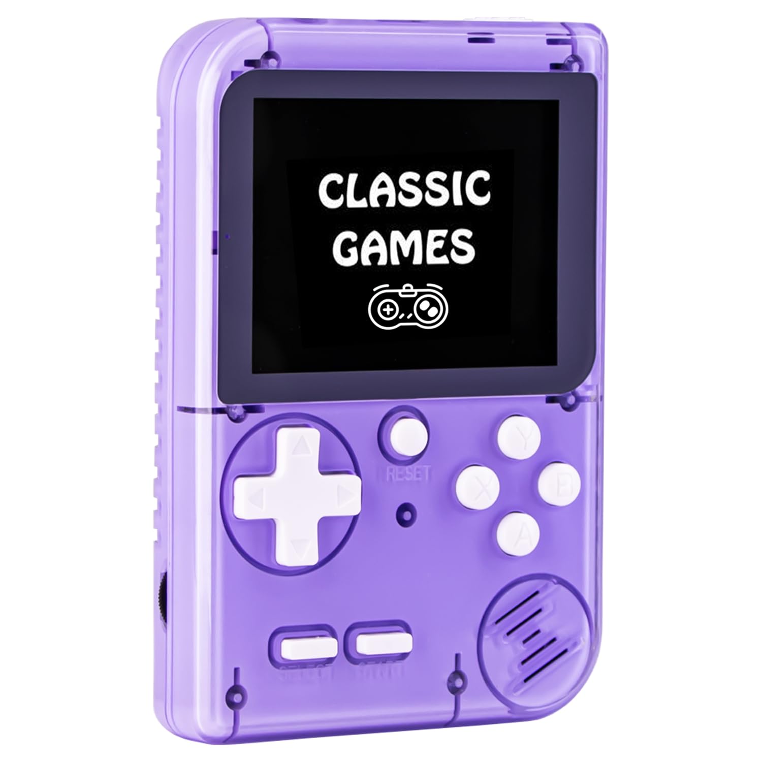 Kids Handheld Game Console Built-in 289 Classic Games, Portable Video Game Console with 2.8" Color Screen, Rechargeable Battery, Handheld Electric Game for Boy Girl (Purple)