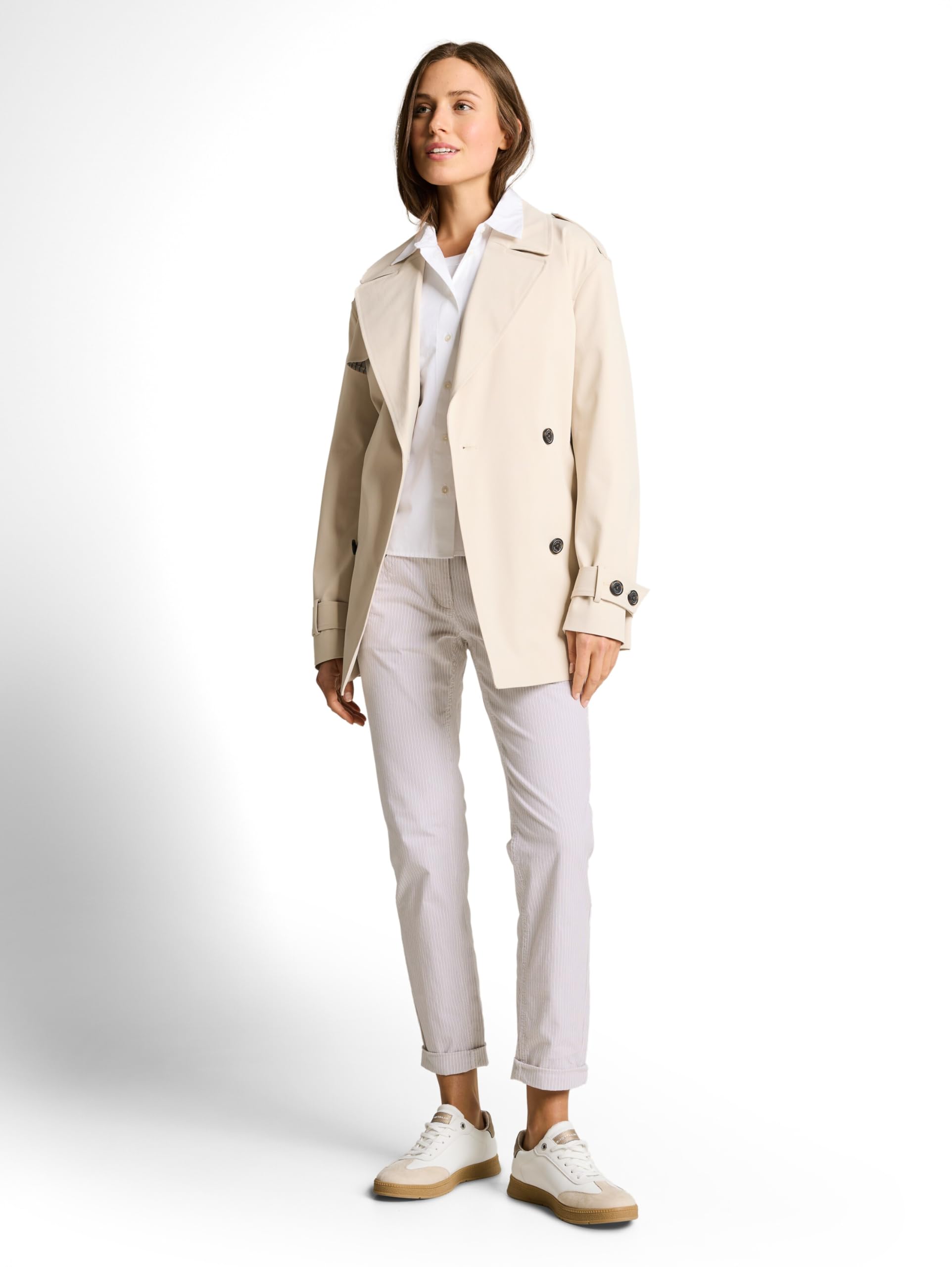 TOM TAILOR Damen TTTAPERED Relaxed Stoffhose mit Streifen