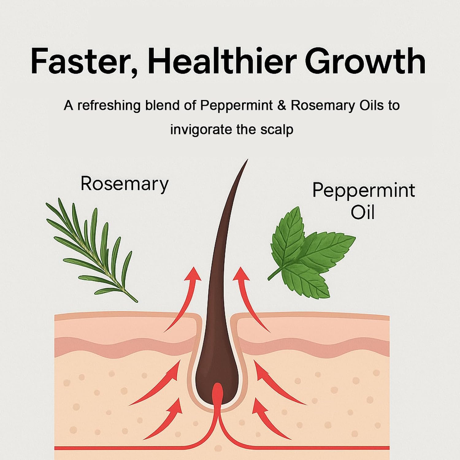 Olejek do włosów Hair Growth Co 10 w 1, mieszanka Hair Growth Co 10 w 1 z organicznym rozmarynem, szybszy wzrost włosów, mocniejsze i dłuższe włosy dla kobiet i mężczyzn,3PCS