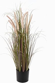 Hollyone 70CM Artificial Plant Pink Foxtail Pampas Grass, Plastic Plants Grass Tall Fake Plant, Large Decorative Faux Plants for Indoor Outdoor Home, Living Room, Office Decoration