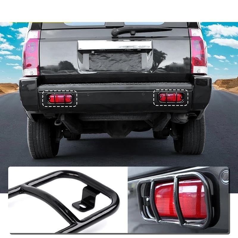 Feu arrière bordure en fer durable pour habillage et protection phare antibrouillard voiture