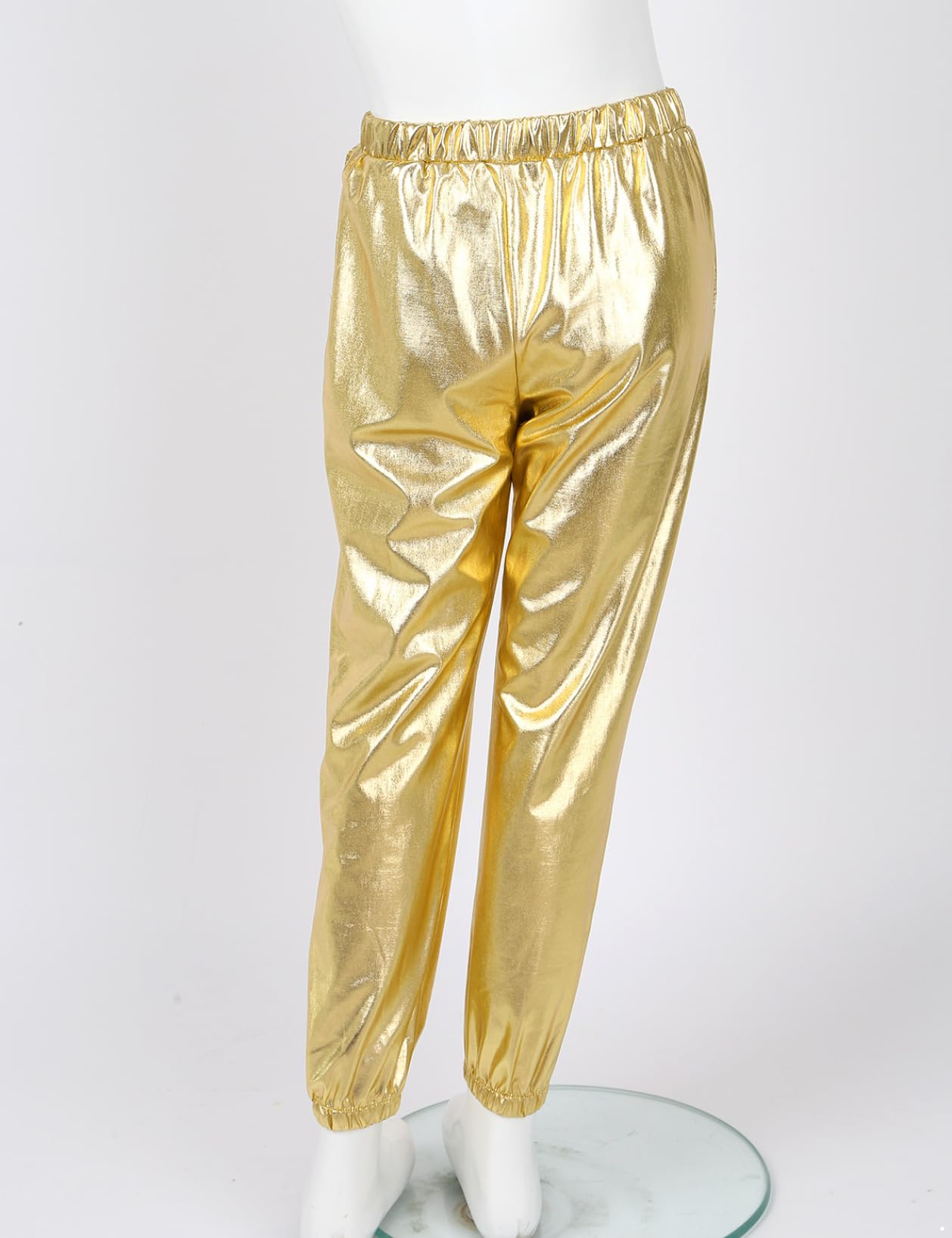 Abbigliamento da Danza per Bambini Costume Hip Hop Disco Completo Moderno Jazz Giacca Dorata E Pantaloni Jogger Dancewear Anni