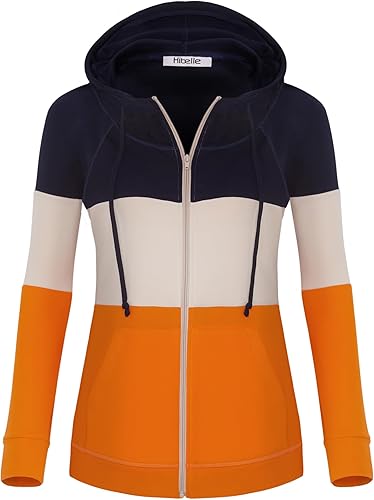Hibelle - Sudadera con capucha para mujer con forro polar y bolsillos
