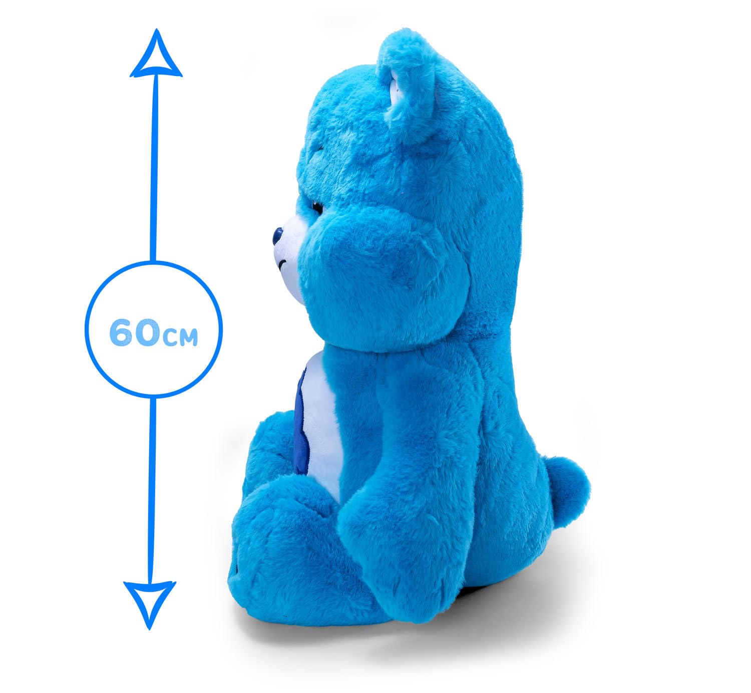 Simba - Care Bear Brontolorso, dimensioni 60cm, +0 mesi, blu con nuvoletta sul pancino 6305878023038