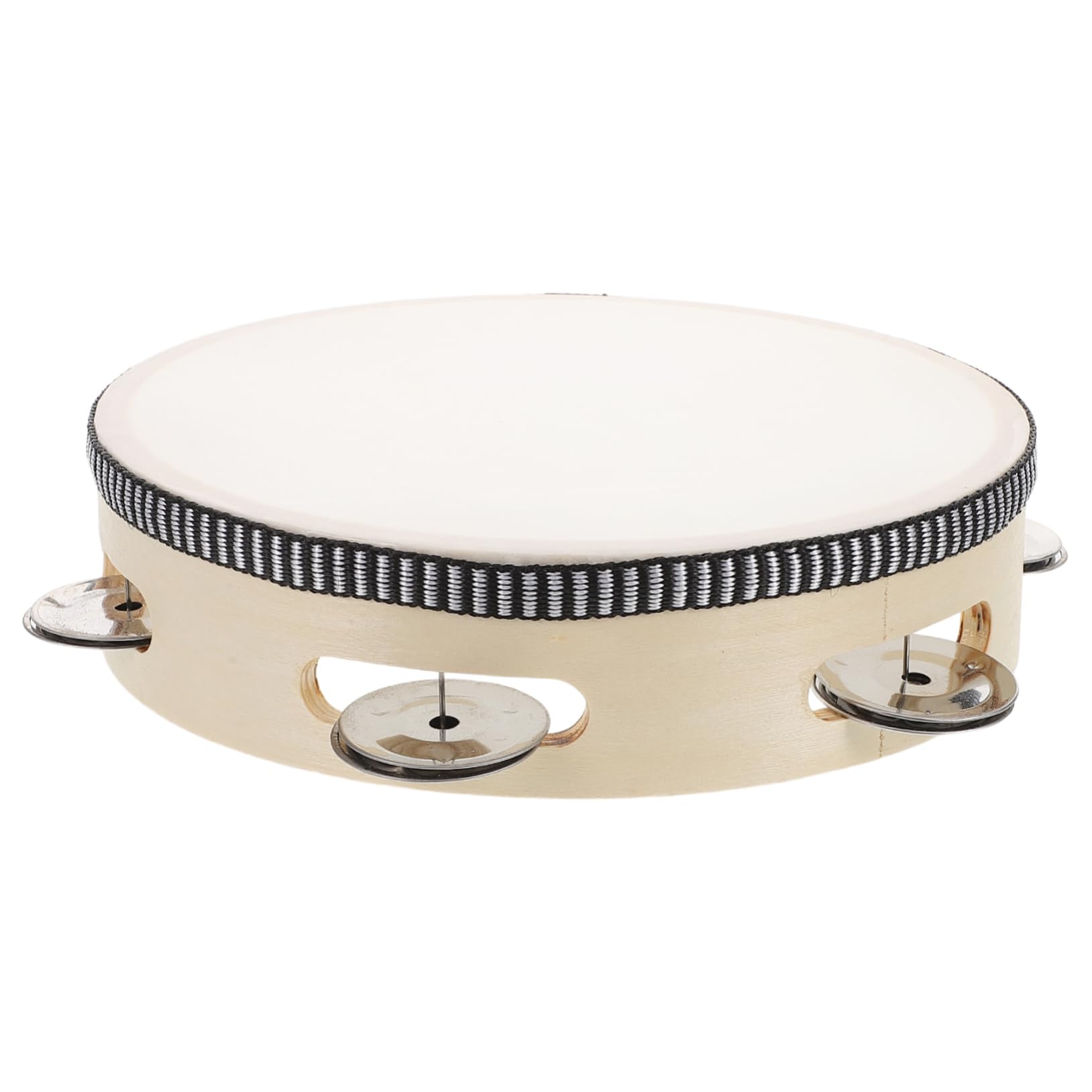 Generic Handheld Tambourine Musical Instrument for Music Education Interactive Activities Enhances Rhythm Skills and Creativity