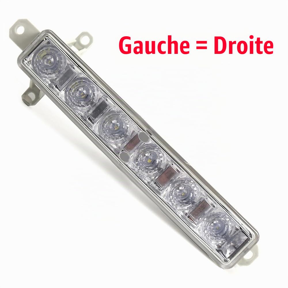 Riloer Feux de jour, feux de jour à LED DRL, feux antibrouillard diurnes, feux de conduite diurnes compatible avec Peugeot Partner 2008-2020