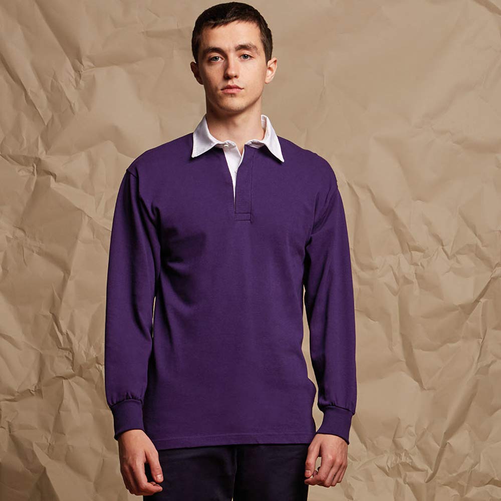 Front Row – Polo manches longues 100% coton – Homme