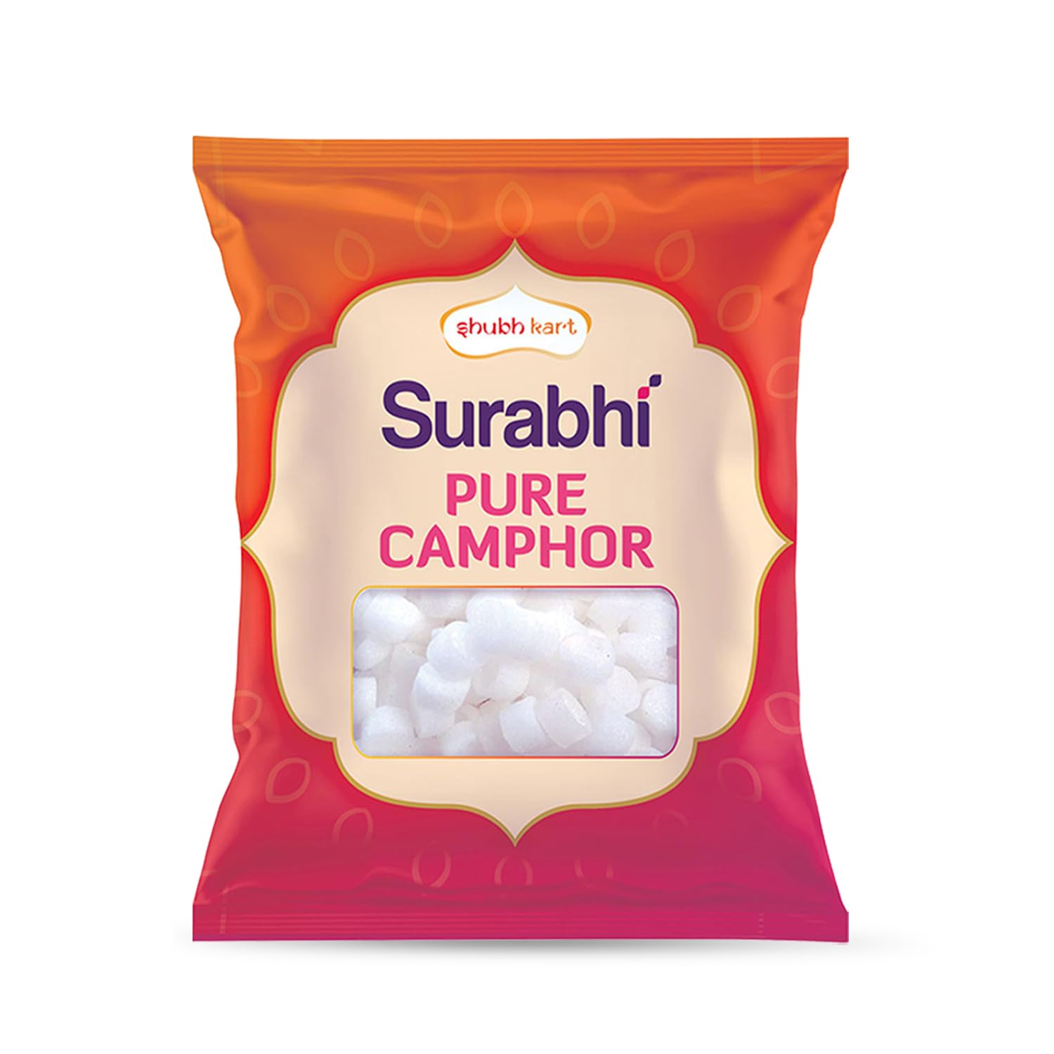 Shubhkart Surabhi Pure Camphor Pouch for Puja, Meditation, Spirituality & Other Religious Rituals – 100g|Refreshing Fragrance| Aromatic Kapooram Tablets