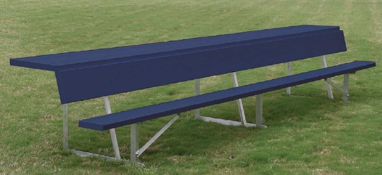 Do It Tennis BSN Sports 15' Athletic Field Court Bench with Galvanized Steel Legs and Aluminum Planks - Choose Your Mount and Color