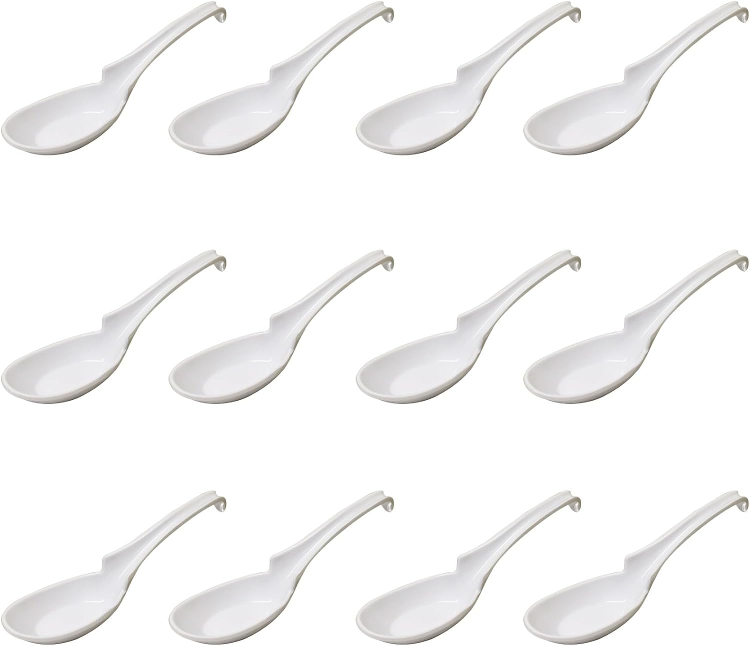 TrueCraftware- 1 oz Soup Spoon Imperial Dinnerware Melamine Set of 12- Dishwasher Safe Reusable Serving Spoons Dinnerware Soup Spoons Kitchen Utensil for Soups Stews & Sauces