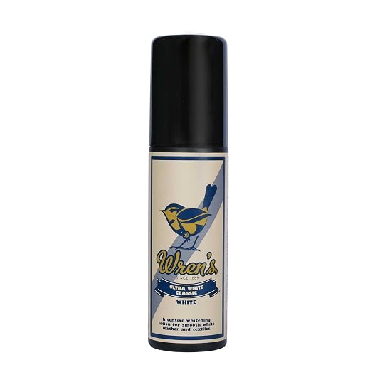 Wren's Ultra White Classic – Intensive Lotion zur Aufhellung und Perfekter Leder Weißmacher für Glattleder, Textilschuhe, Taschen und Sportschuhe – exklusiv hohe Qualität seit 1889