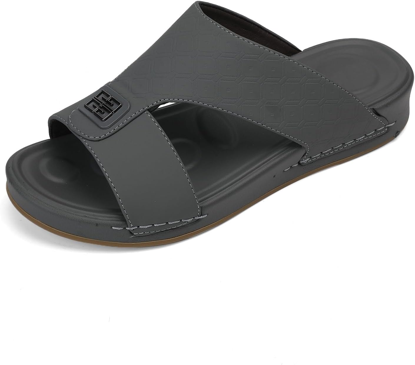 Arabic Slippers Men's Sandal Light Weight Slip On Ultra Soft Massage Grip Breathable Medical Water Proof Traditional Outdoor Arabic Sandals for Slippers Men, 44 EU