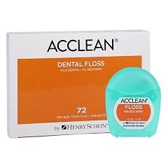 Acclean Dental Floss Nylon Waxed 12 Yards Mint Flavor Patient Size 72 Count