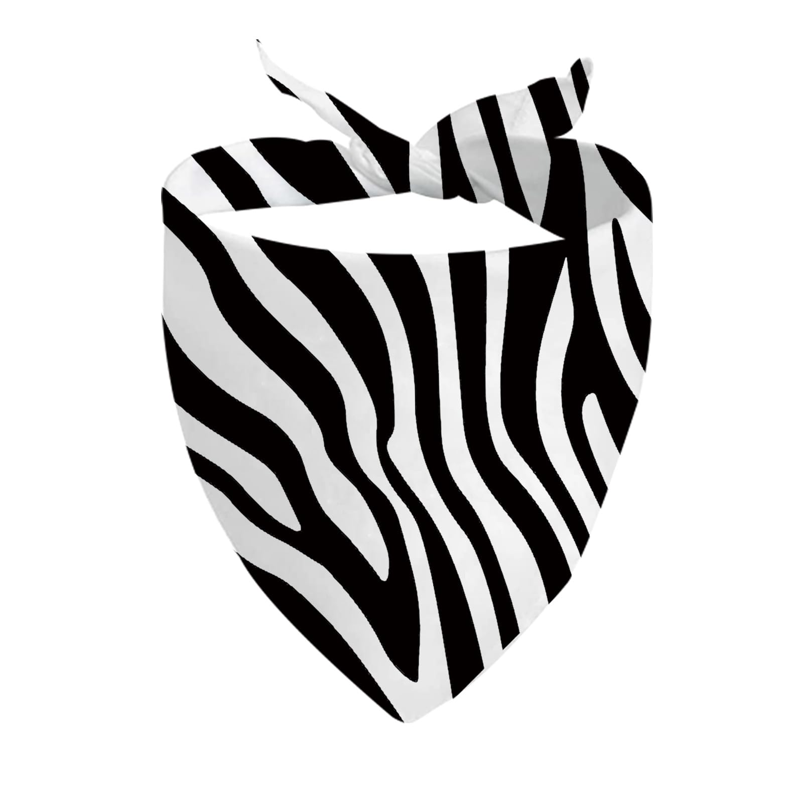 1 Piece Zebra Print Triangle Dog Bandana Black and White Dog Scarf African Animal Merch Zebra Lovers Gift (Zebra D)