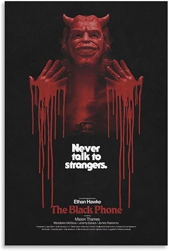 SGWDHPXUK Póster de película The Black Phone con cubierta retro, película de terror, arte de pared y decoración de sala, 12 x 18 pulgadas (11.8 x