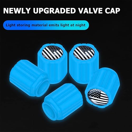 Miniatura 34 de 12 tapones fluorescentes para válvulas de neumáticos de automóvil, cubierta de válvula de rueda de ABS resistente a la corrosión, tapa iluminada