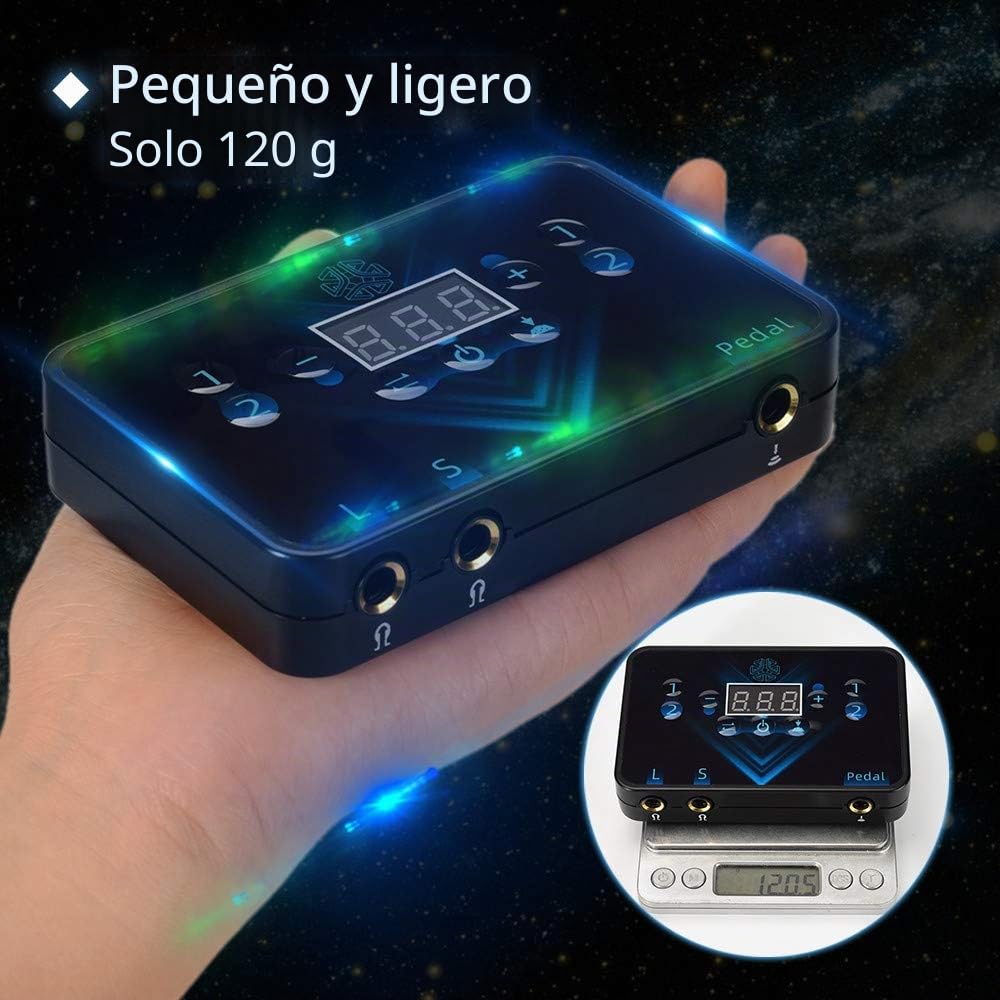 Fuente De AlimentacióN Para Tatuajes ATOMUS Suministros Digitales Para Delineador Y Sombreador Fuente De AlimentacióN De MáQuina De Tatuaje De Doble FuncióN Con Cable