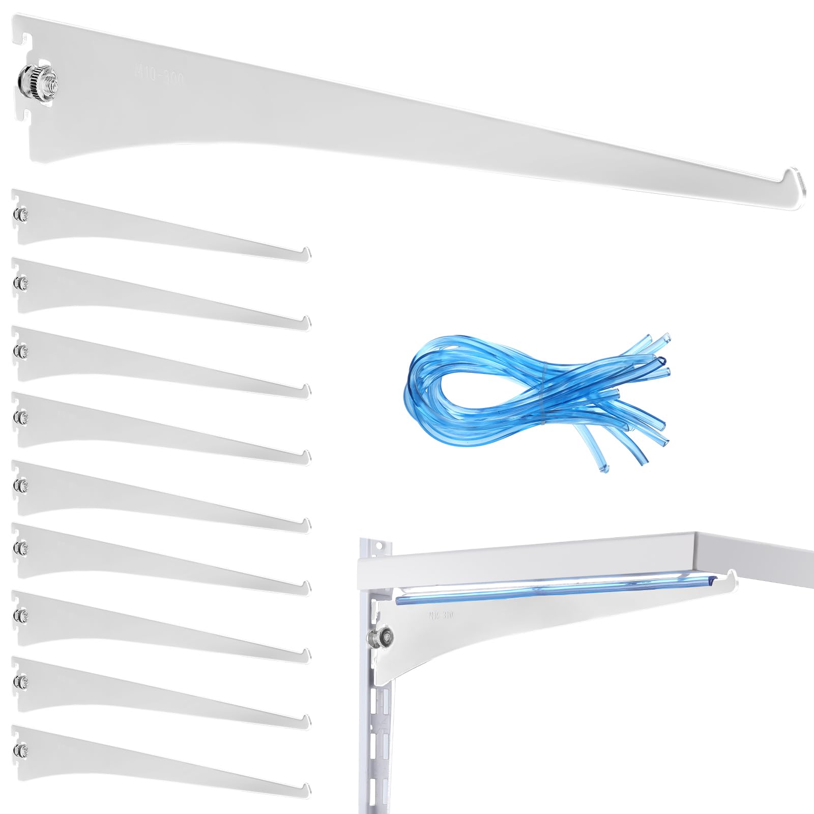 Gisafai 10 Pack Shelf Bracket Adjustable Shelving Brackets