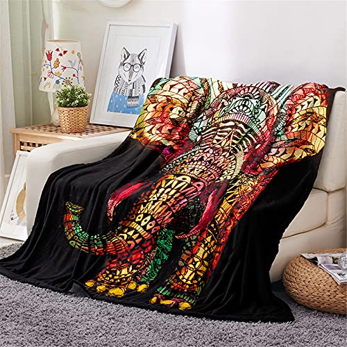 FANSU Plaid Couverture Polaire Flanelle, Animal Imprimé Hiver Chaude Douce Moelleuse Microfibre Couverture de Lit Couvre-lit Jeté de Canapé, Convient Adulte...