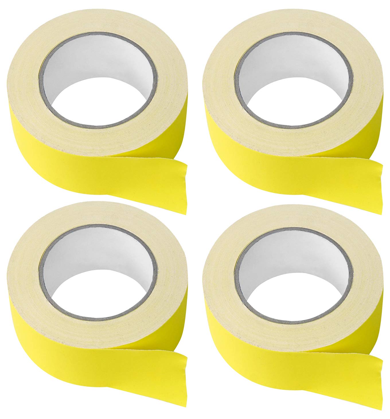 Rockville (4) Rolls Pro Audio/Stage Wire Rock Gaff Yellow Gaffers Tape 2