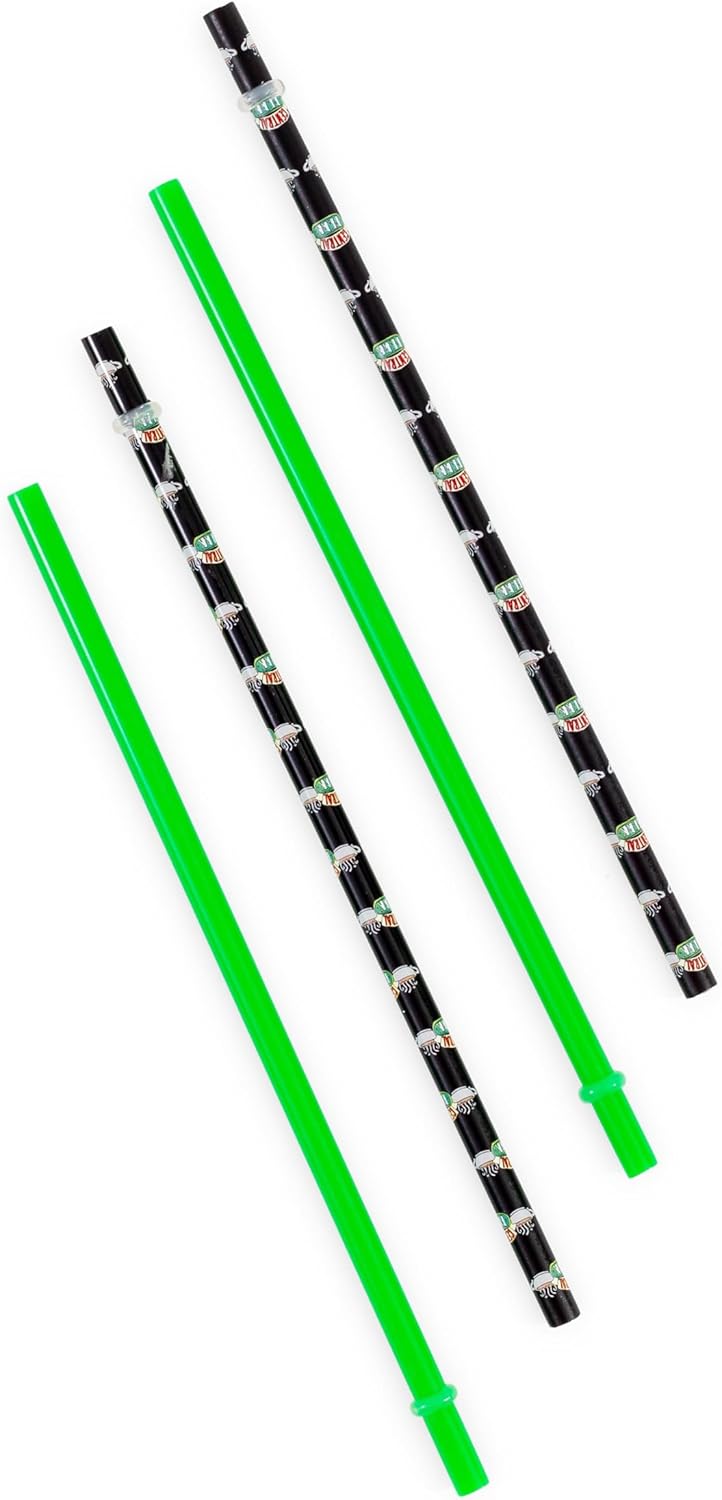Silver Buffalo Harry Potter 4pc Reusable Plastic Straw Set,10x1.5x.25