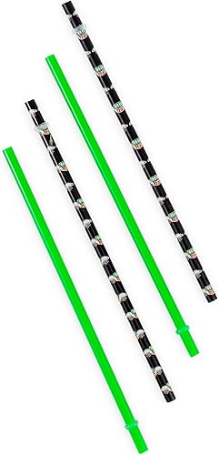 Silver Buffalo Friends Central Perk - Juego de 4 popotes de plástico reutilizables, 10 x 1.5 x 0.25